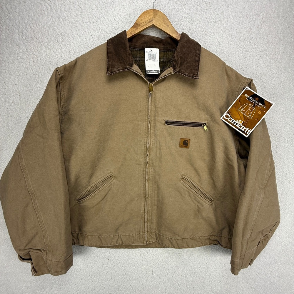 Carhartt Detroit Jacket Blanket Lined Mens 3XL J97 SDL Saddle Brown NWT‎ NOS